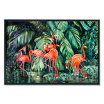 Charger l'image dans la galerie, Peinture flamants roses Tableau Oiseaux exotiques