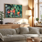 Charger l'image dans la galerie, Peinture flamants roses Tableau Oiseaux exotiques