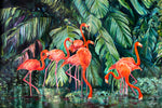 Charger l'image dans la galerie, Peinture flamants roses Tableau Oiseaux exotiques