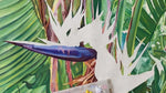 Charger et lire la vidéo dans la visionneuse de la Galerie, Tableau oiseaux de paradis fleurs de l’arbre du voyageur peinture tropical