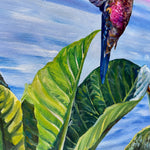 Charger l'image dans la galerie, Tableau colibri tropical Peinture oiseau et fleurs