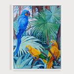 Charger l'image dans la galerie, Peinture perroquets et feuilles de palmiers