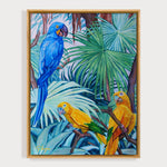 Charger l'image dans la galerie, Peinture perroquets et feuilles de palmiers