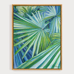 Charger l&#39;image dans la galerie, Peinture palmier et nature de feuilles tropicales, un tableau poster exotique colorée.
