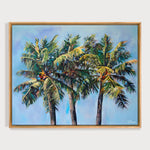 Charger l'image dans la galerie, Tableau cocotier nature Peinture palmiers tropicaux