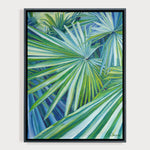 Charger l'image dans la galerie, Decoration bohème et naturelle plage avec une peinture à l'huile de palmier et nature de feuilles tropicales, un tableau poster exotique colorée.