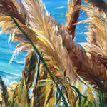 Charger l'image dans la galerie, Tableau nature sauvage Herbes de la Pampa face à l’océan