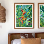 Charger l'image dans la galerie, Tableau nature Fleurs tropicales Héliconias