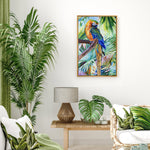 Charger l'image dans la galerie, Tableau Perroquet Ara macao dans la jungle