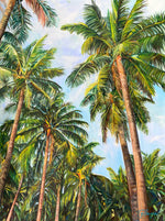Charger l'image dans la galerie, Peinture tropicale palmiers Tableau jungle et nature