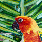 Charger l'image dans la galerie, Tableau peinture Perruche soleil Aratinga solstitialis