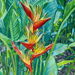 Charger l'image dans la galerie, Tableau nature Fleurs tropicales Héliconias