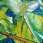 Charger l'image dans la galerie, Tableau tropical et nature d’un toucan tropical, chantant dans la jungle exotique entouré de feuilles de palmier et d’arbres : une peinture d’animal colorée, décoration végétale et moderne pour art mural contemporain et design