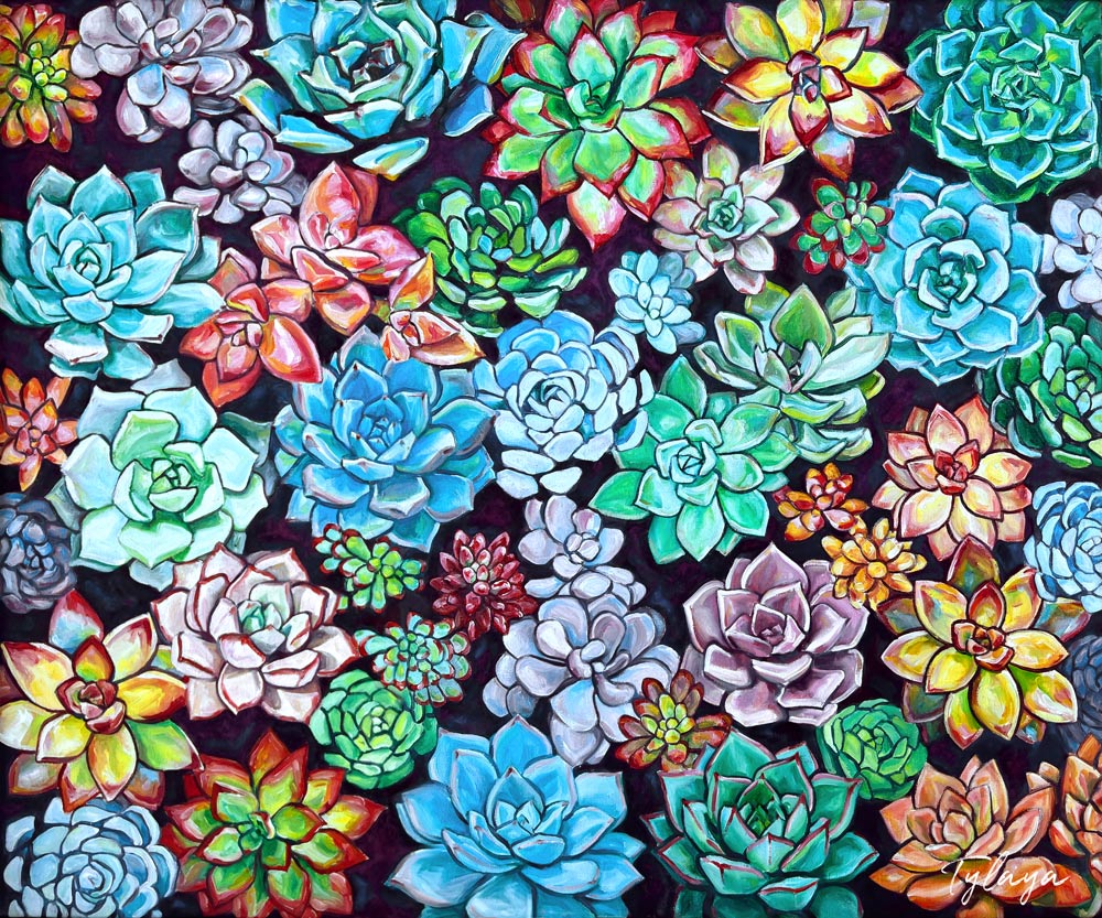 Tableau Cactus Coloré, Décoration Intérieure Vibrante