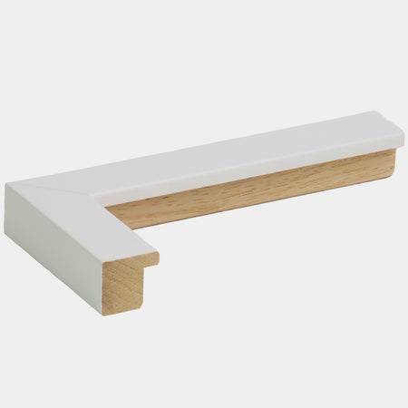 Cadre photo standard en bois Blanc – Verre – Profil 18×20 mm