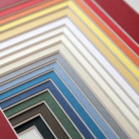 Passe-partout sur mesure – marge 3, 5, 10 ou 15 CM – Disponible en 18 coloris variés