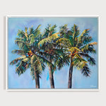 Charger l&#39;image dans la galerie, Tableau cocotier nature Peinture palmiers tropicaux
