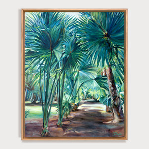 Tableau tropical Jardin botanique Peinture palmiers