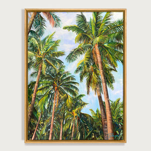 Peinture tropicale palmiers Tableau jungle et nature