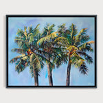 Charger l&#39;image dans la galerie, Tableau cocotier nature Peinture palmiers tropicaux
