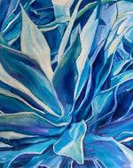 Charger l&#39;image dans la galerie, Peinture nature des feuilles tropicales de la plante Aloe vera, un tableau pour une déco murale exotique

