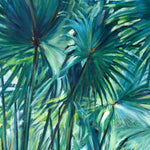 Charger l&#39;image dans la galerie, Les jardins de pamplemousse en peinture jungle à l&#39;île maurice et tropicale de tableau de palmiers pour une décoration exotique et boheme.
