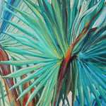 Charger l&#39;image dans la galerie, Tableau jungle et nature de feuilles de palmier exotiques et sauvages des îles représentant la jungle avec la végétation des palmier palmiers aux feuilles multicolores pour une déco tropicale bohème, jungalow et moderne
